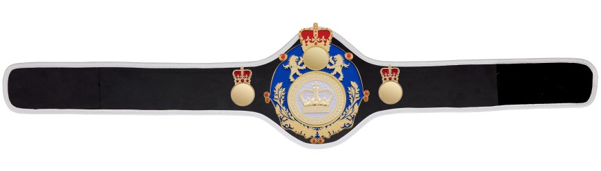 QUEENSBURY PRO LEATHER WHITE CHAMPION CROWN CHAMPIONSHIP BELT QUEEN/BLUE/G/WHTGEM - AVAILABLE IN 10+ COLOURS